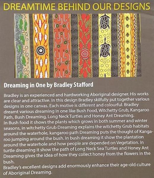 ASH DREAMING IN ONE Aborigines Stoff aus Australien